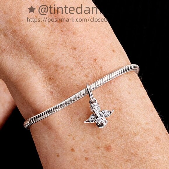 Pandora Sparkling Angel Dangle Charm - Picture 2 of 2